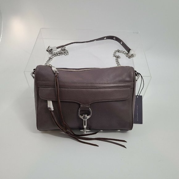 Rebecca Minkoff Handbags - NWT Rebecca Minkoff "Mac" Deep‎ Lavender Leather Clasp Zip Chain Crossbody Bag